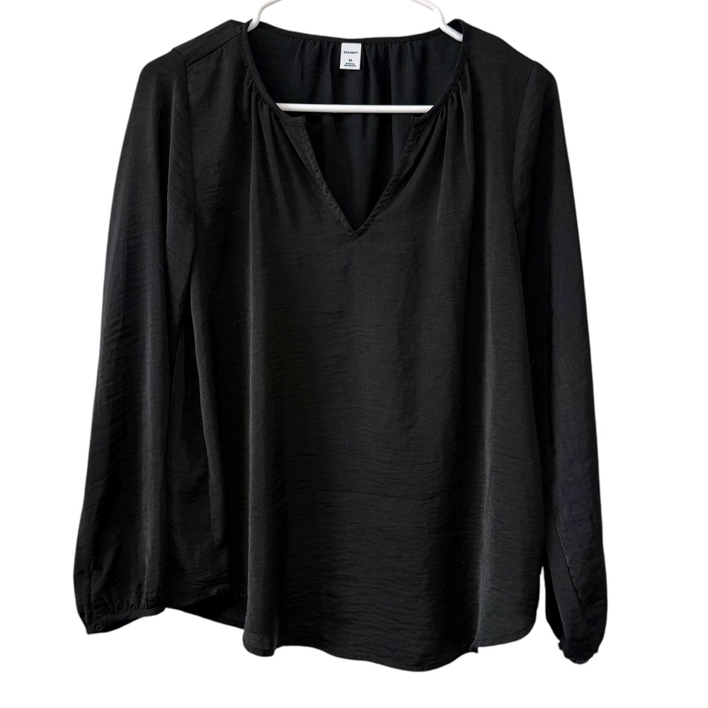 Old Navy Black cropped Sleeve Blouse – Size XS